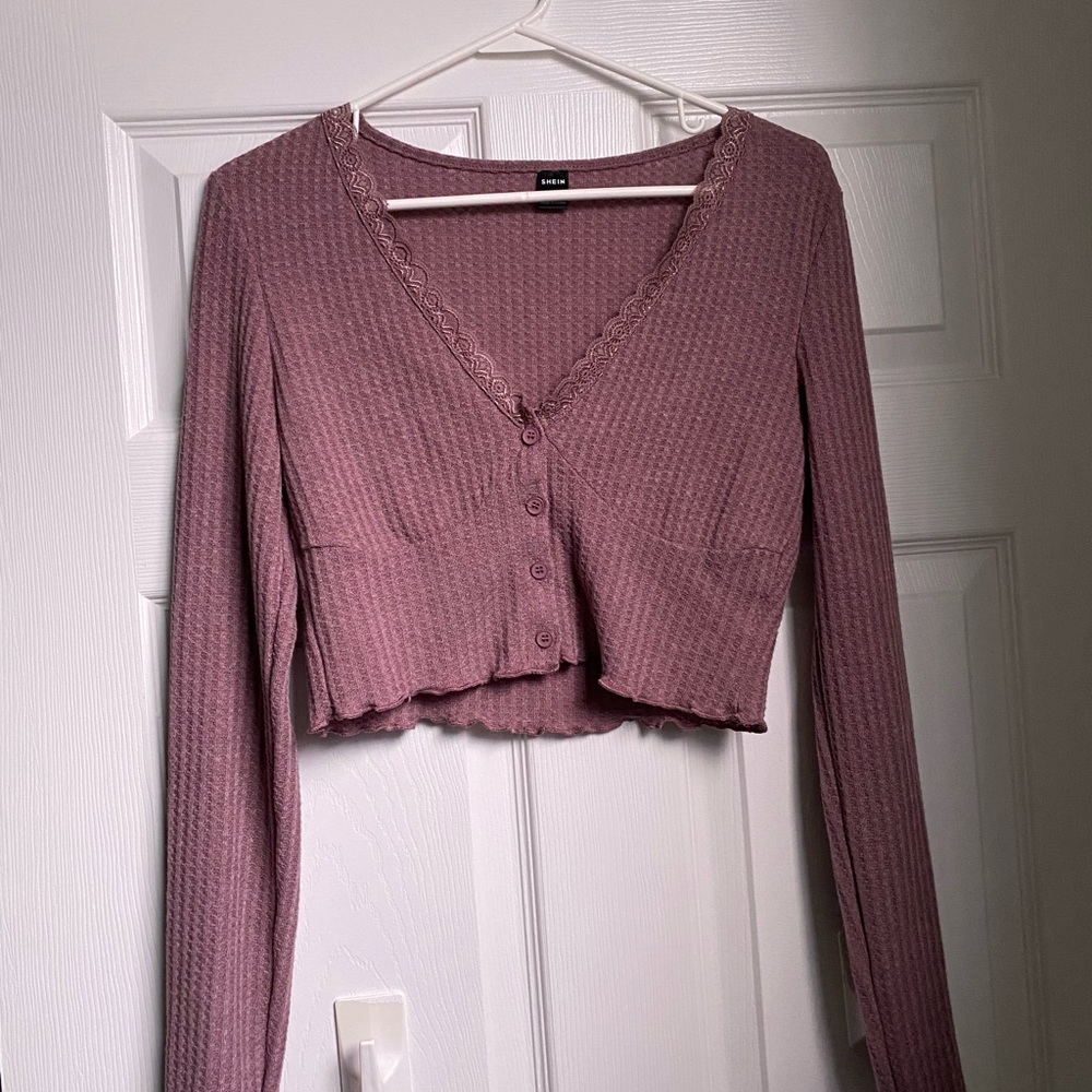 Lettuce Trim Cropped Long Sleeve
